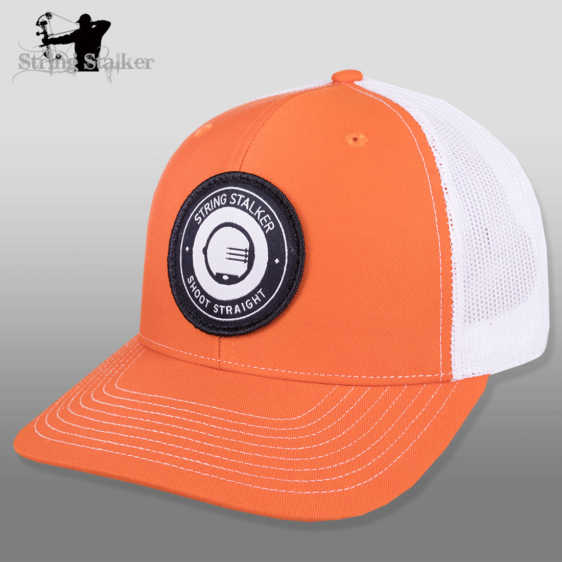 Shoot Straight Logo Mesh Hat - Orange – String Stalker